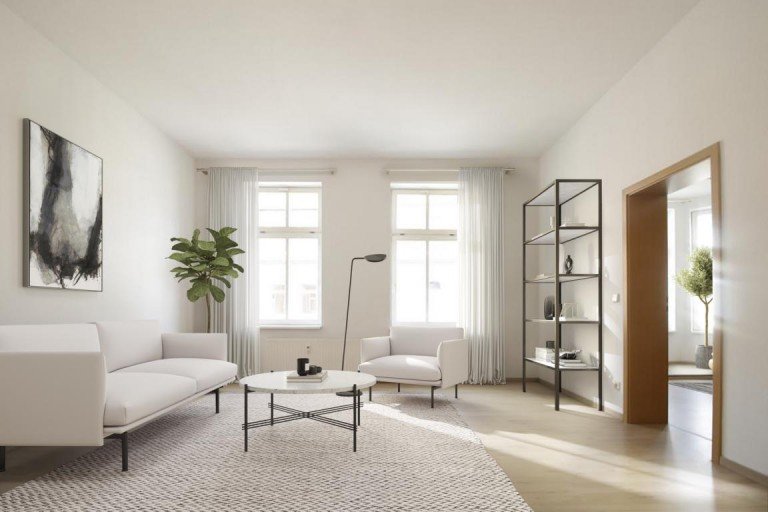 Wohnen M�hlhausen Etagenwohnung Charmante Altbauwohnung mit Erker � 2 Zimmer, 64 m�, zentrumsnah!