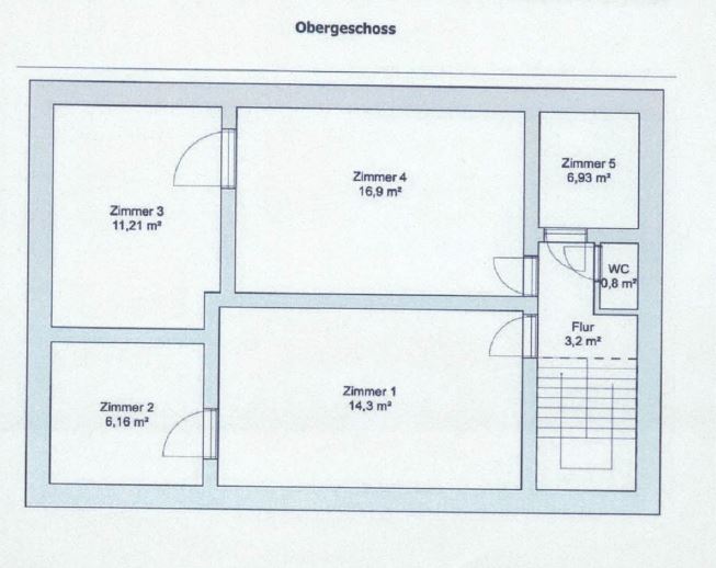 Grundriss DG Einfamilienhaus Piesau