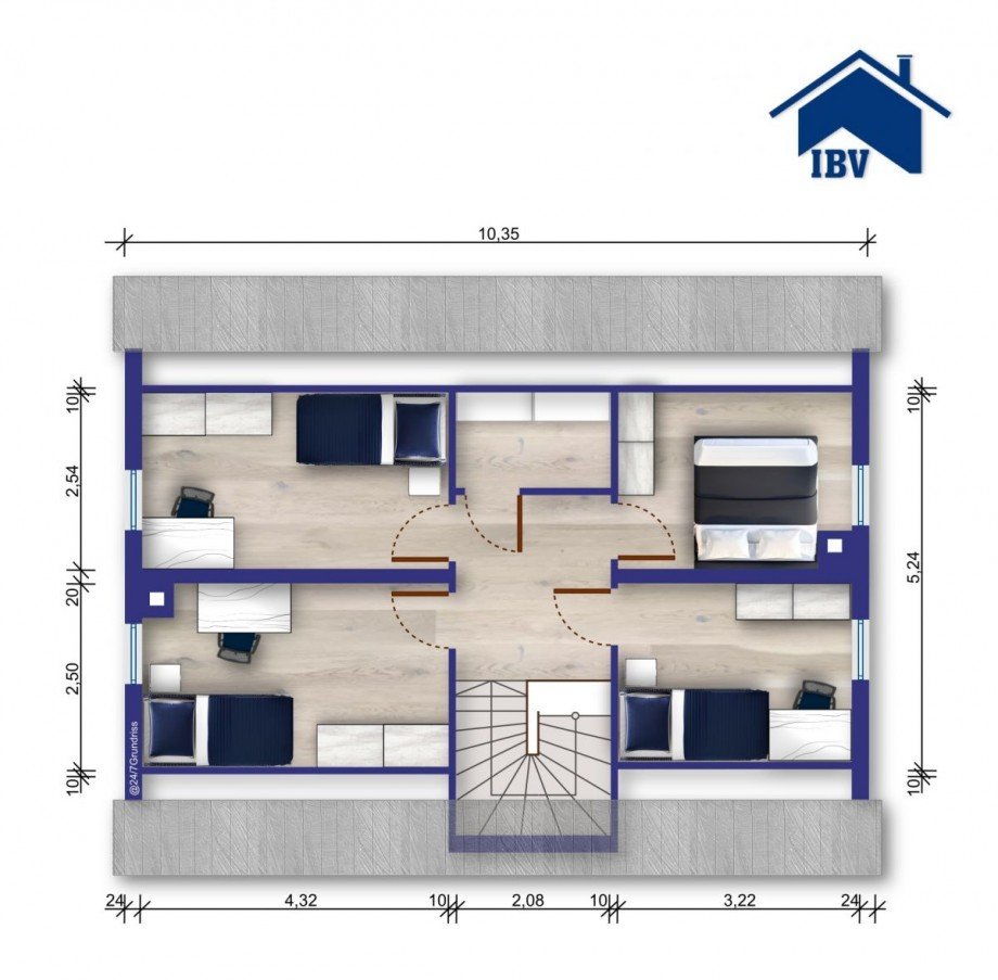 Grundriss DG Einfamilienhaus Markvippach