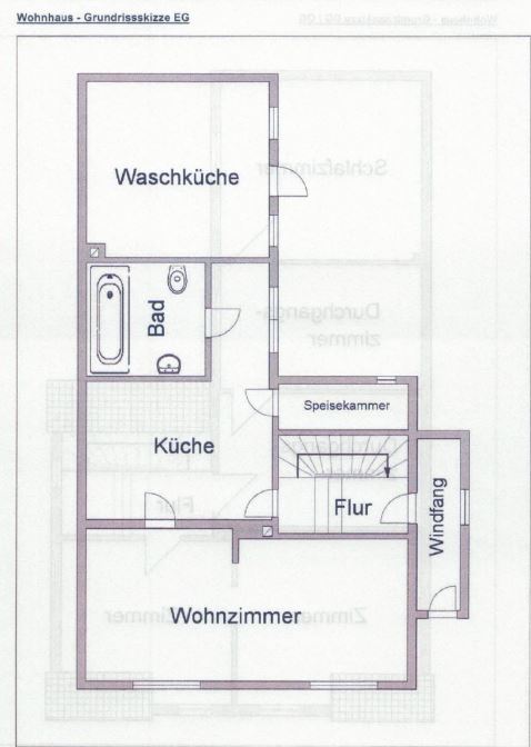 Grundriss EG Bauernhaus Freienbessingen